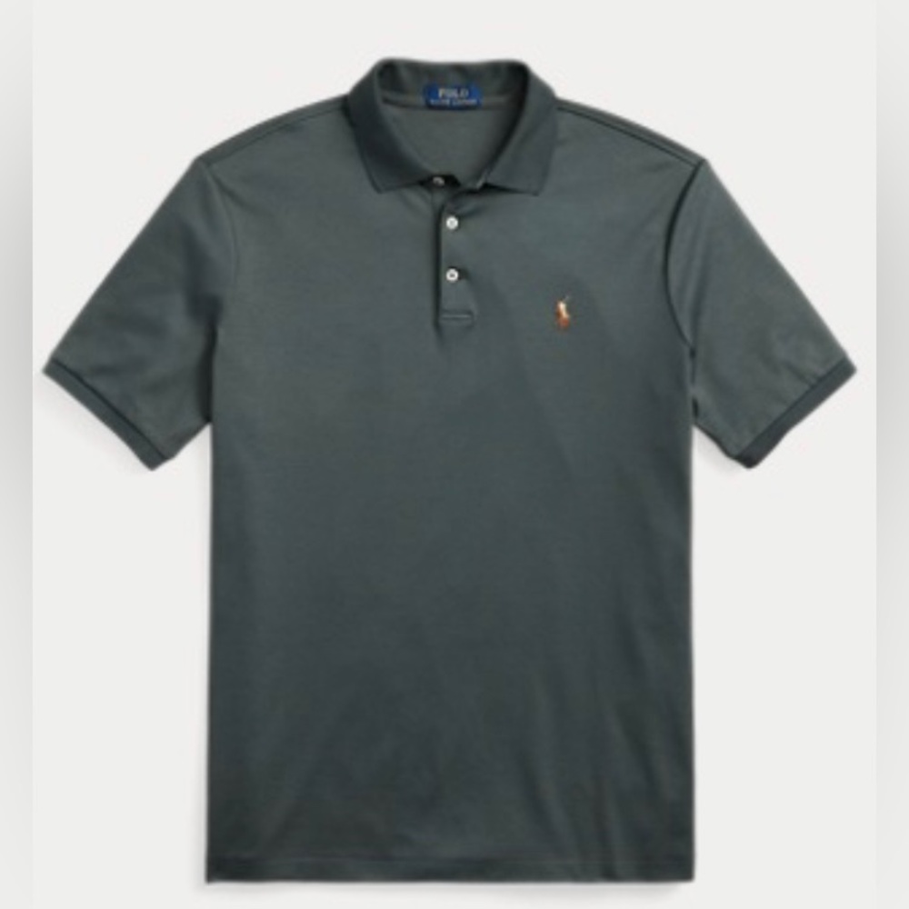 Ralph Lauren Classic Fit Soft Cotton Polo Shirt in Angler Green XL